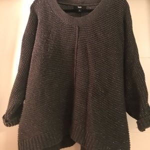 Grey Sweater with silver sparkle accents